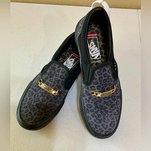 MENS VANS X CHER STRAUBERRY SLIP-ON CHEETAH SNEAKER. SIZE 6.5 - Picture 1 of 7